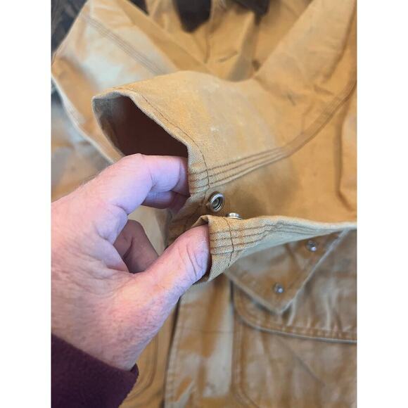 Duck Hunting Fishing Outdoor Canvas Jacket Barn Corduroy Collar Measurements - Picture 12 of 13